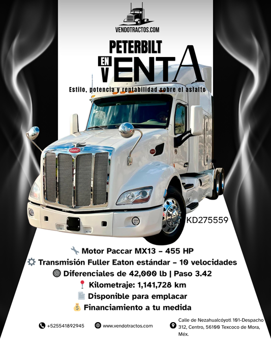 ⚪ Peterbilt 579 2019 – Estilo, potencia y rentabilidad sobre el asfalto