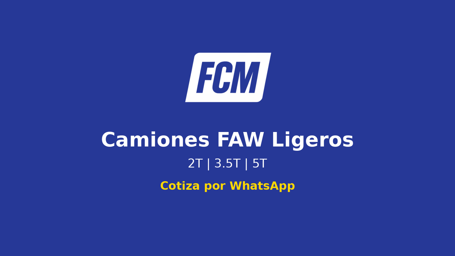 Camiones FAW Ligeros