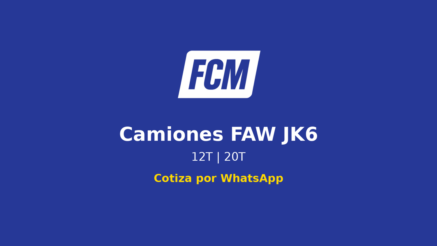 Camiones FAW JK6