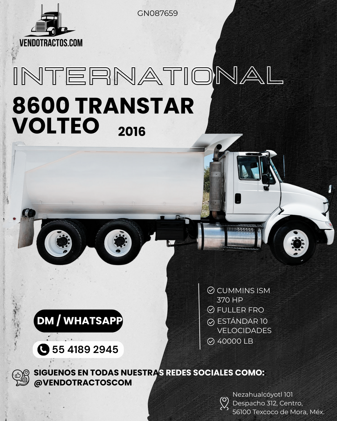 🚛International 8600 Transtar 2016| Gran rendimiento en México