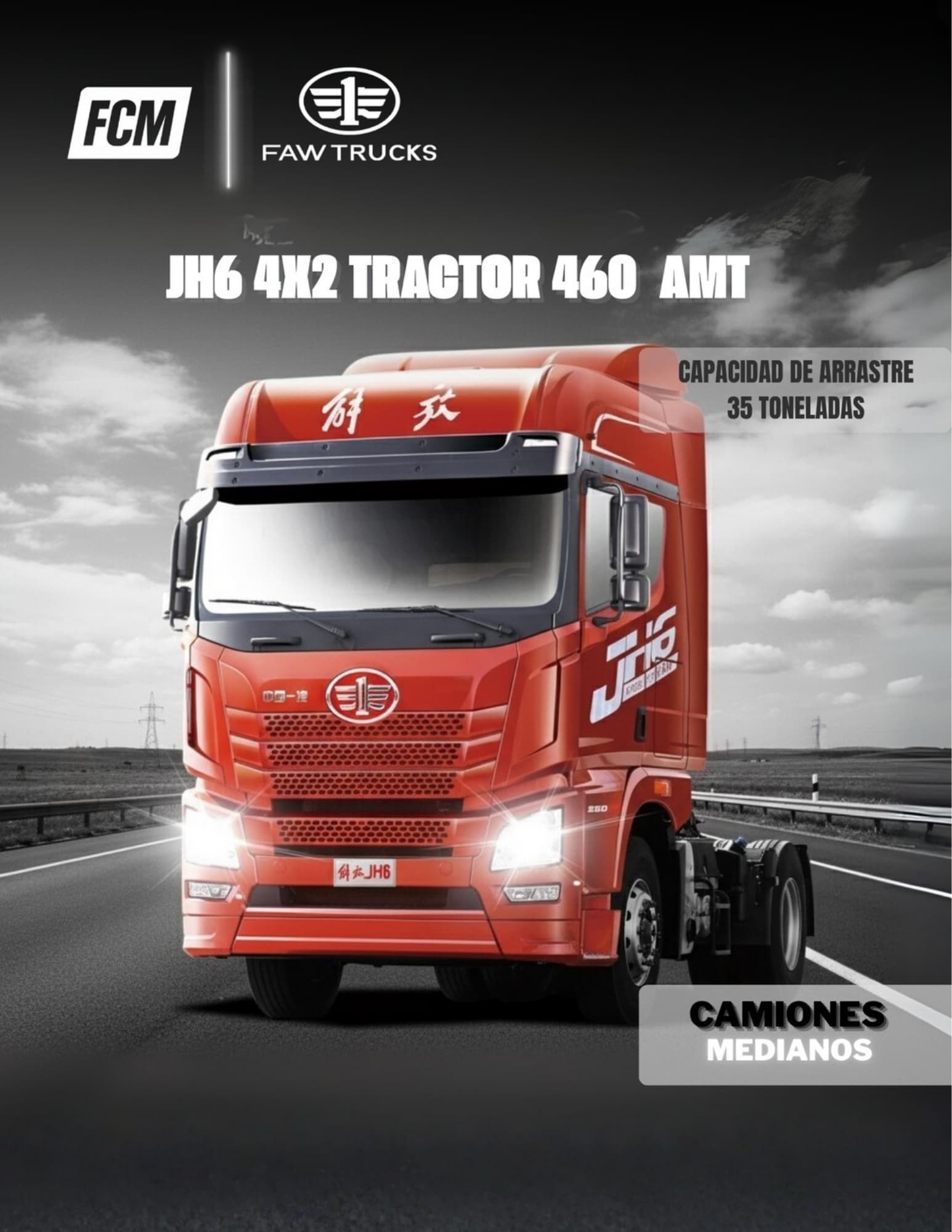 FAW JH6 4X2 Tractor 460 AMT Euro VI 2026 — vista 3 del tractocamión FAW Euro VI 2026