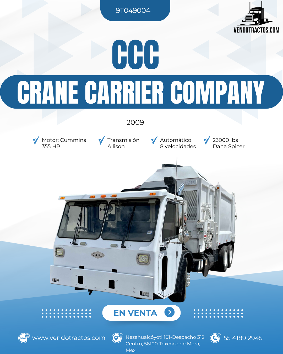 🚛 CCC ( Crane Carrier Company) LET2 2009 | Ideal para carga pesada en México