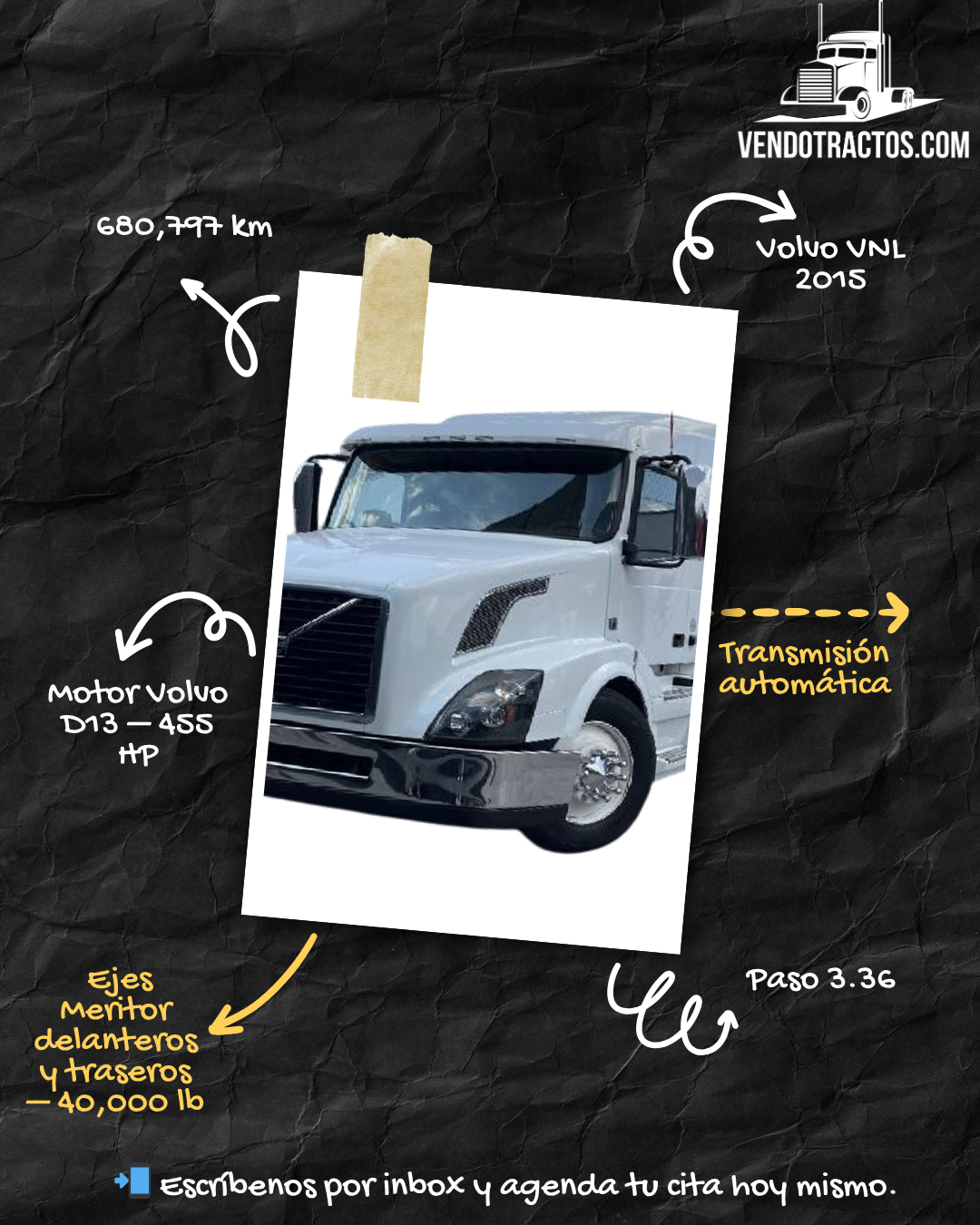 ⚪ Volvo VNL 2015 – Eficiencia automatizada, calidad escandinava