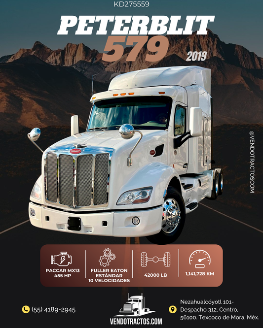 ⚪ Peterbilt 579 2019 – Estilo, potencia y rentabilidad sobre el asfalto