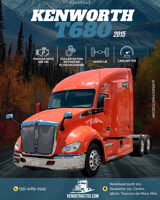 🚛 Kenworth T680 2015 | Máximo desempeño en México