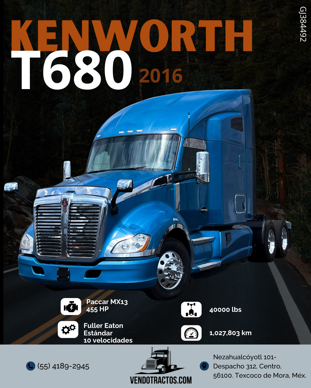 🚛 Kenworth T680 2016 | Máximo desempeño en México