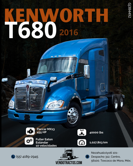 🚛 Kenworth T680 2016 | Máximo desempeño en México