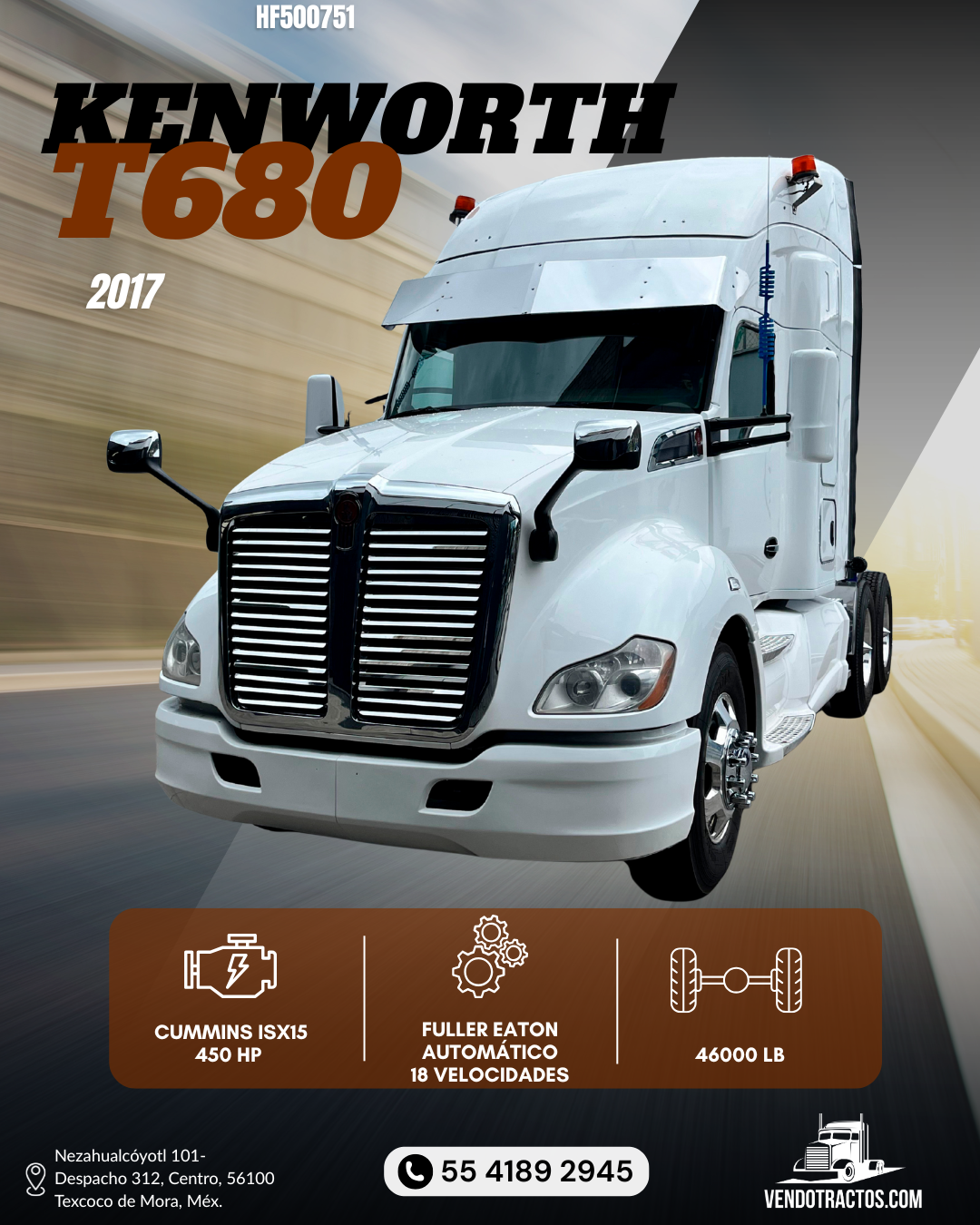 🚛 Kenworth T680 2017 | Gran rendimiento en México