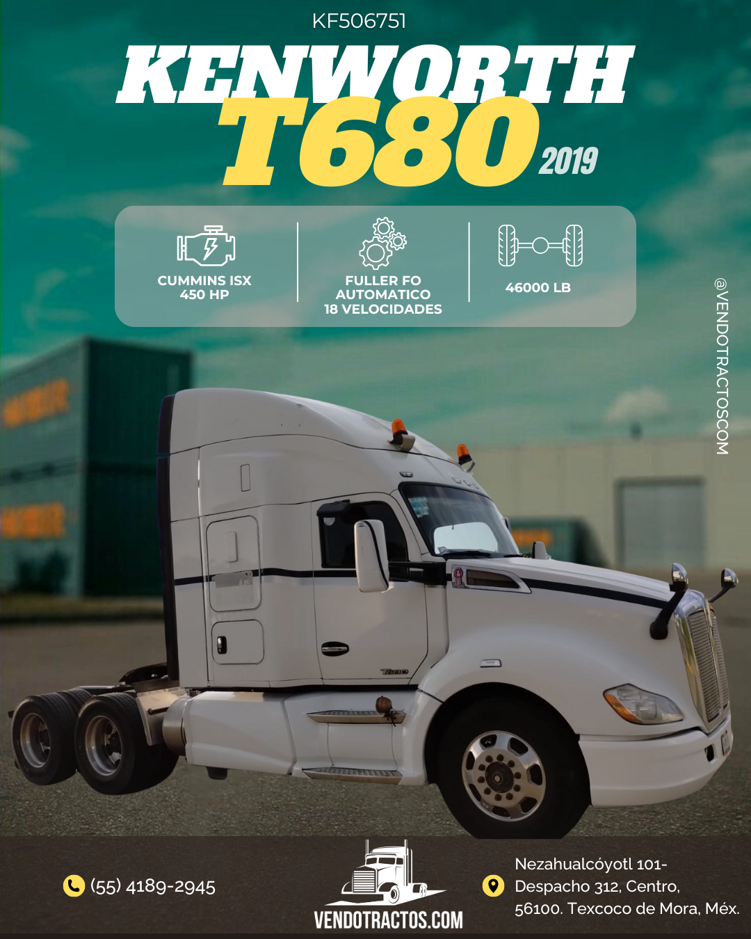 🚛 Kenworth T680 2019 | Gran rendimiento en México