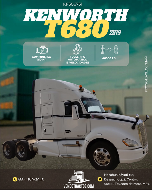 🚛 Kenworth T680 2019 | Gran rendimiento en México