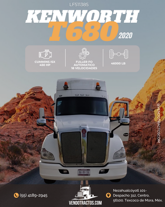 🚛 Kenworth T680 2020 | Gran rendimiento en México
