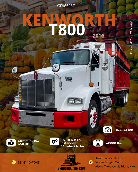 🚛 Kenworth T800 Caja Frutera 2016 | A toda prueba en México