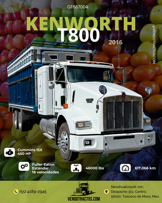 🚛 Kenworth T800 Caja Frutera 2016 | A toda prueba en México
