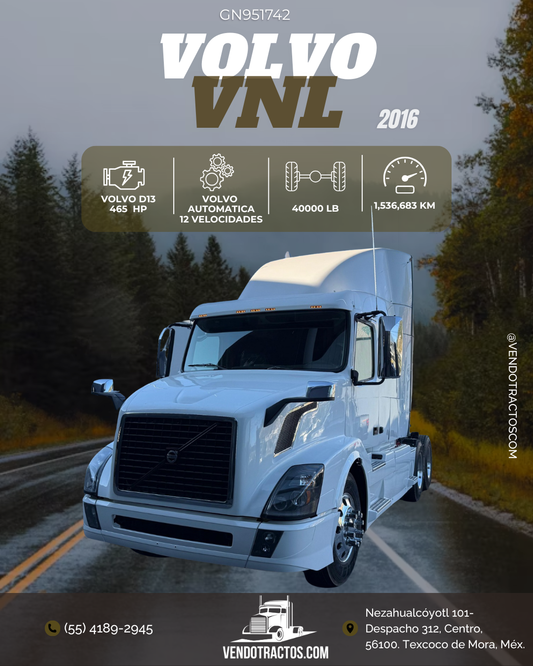 🚛 Volvo VNL 2016 color blanco